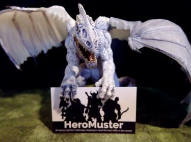 Dragon miniature with HeroMuster card