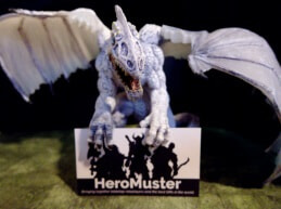 Dragon miniature with HeroMuster card